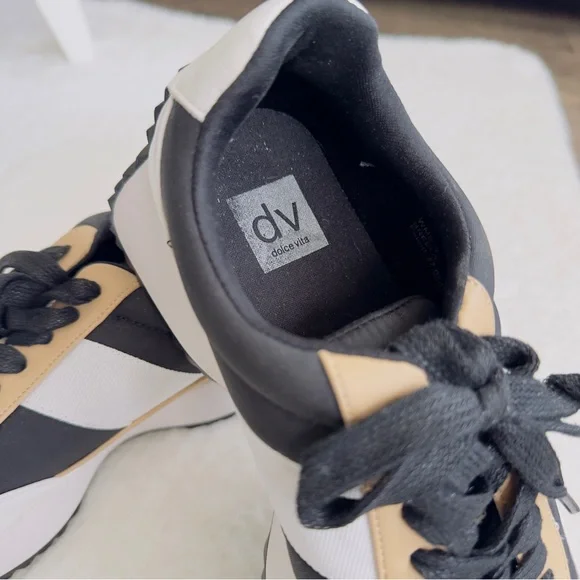 DV by Dolce Vita Black and Tan Sneakers - Picture 6 of 10